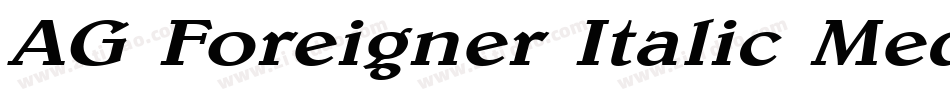 AG Foreigner Italic Medium字体转换